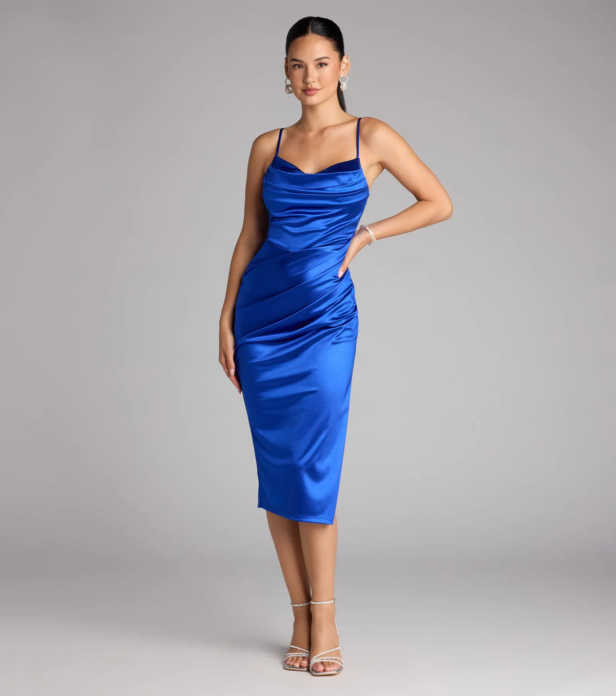Maggie Satin Bodycon Formal Dress