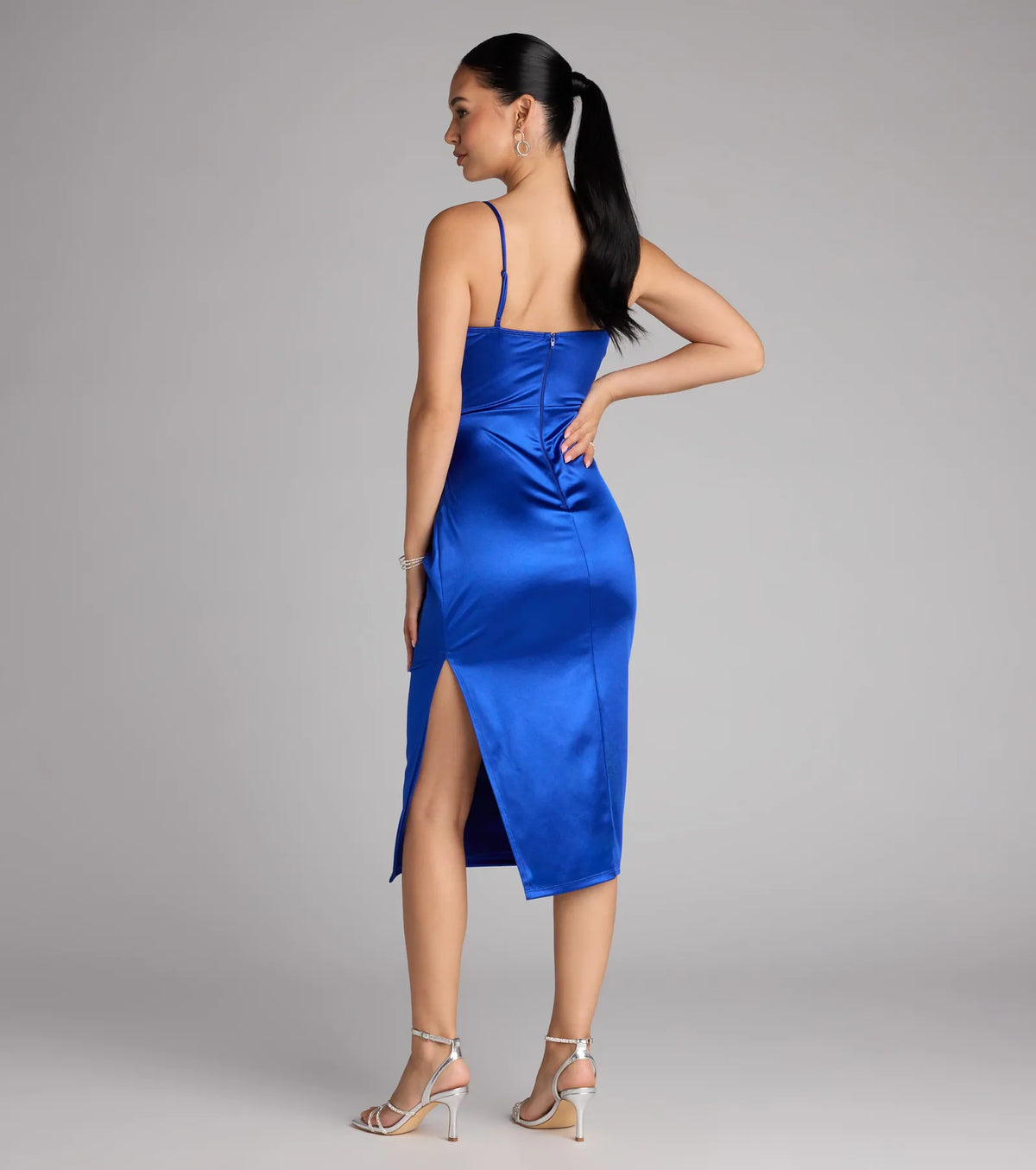 Maggie Satin Bodycon Formal Dress