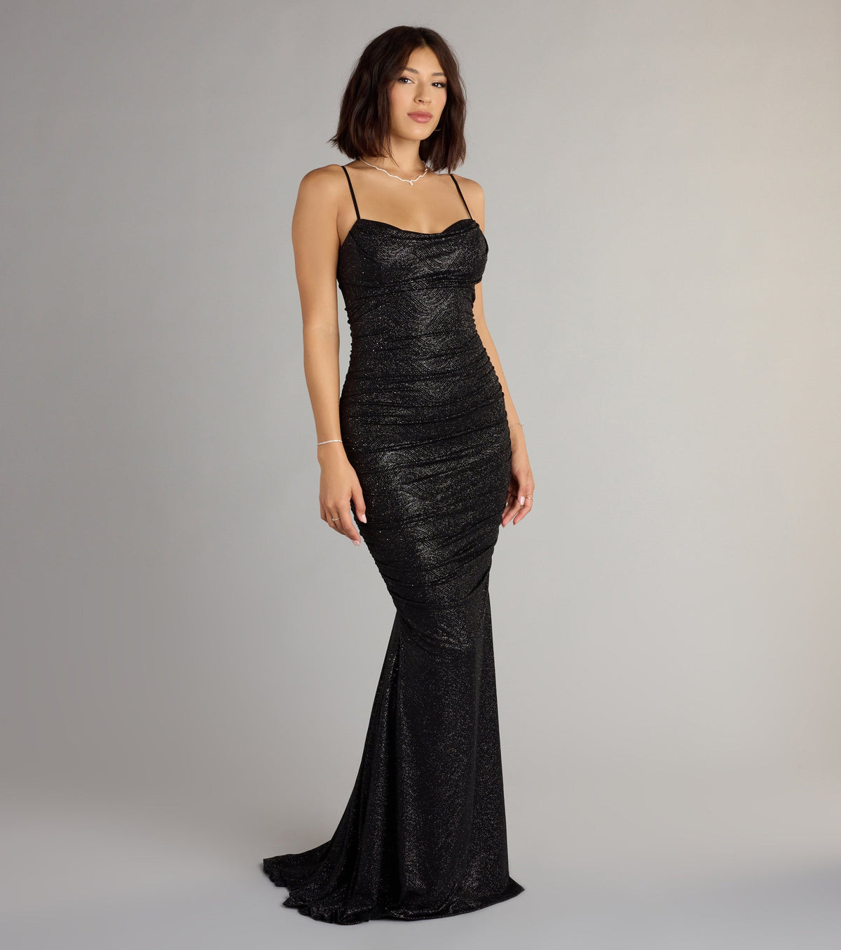 Liana Glitter Mermaid Formal Dress