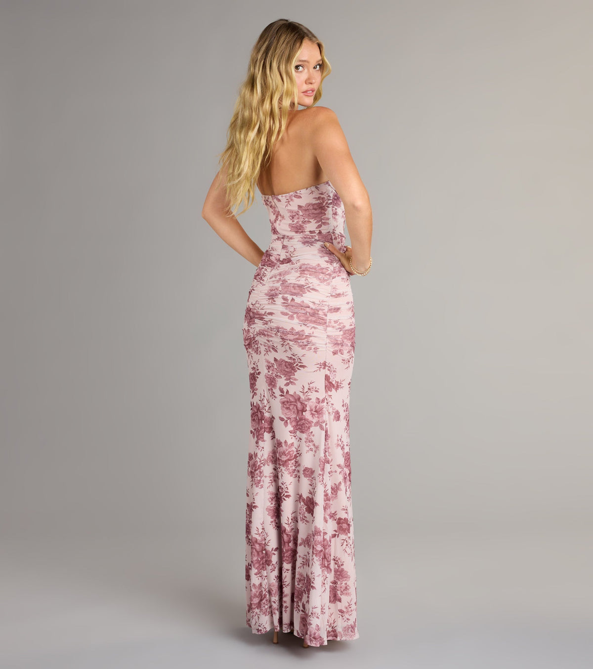 Rylee Floral Slit Mermaid Formal Dress