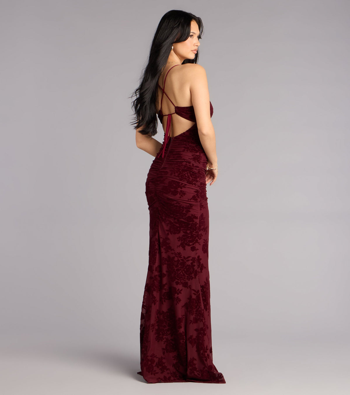 Mandy Strappy Tie-Back Mermaid Formal Dress