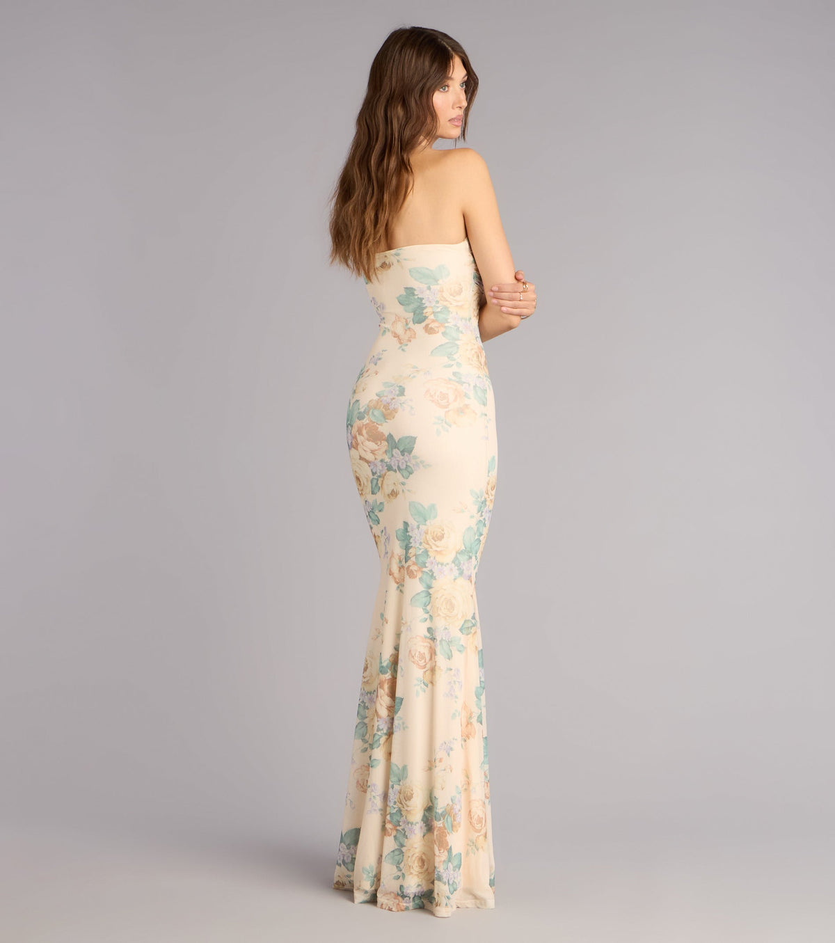 Beth Floral Mermaid Formal Dress