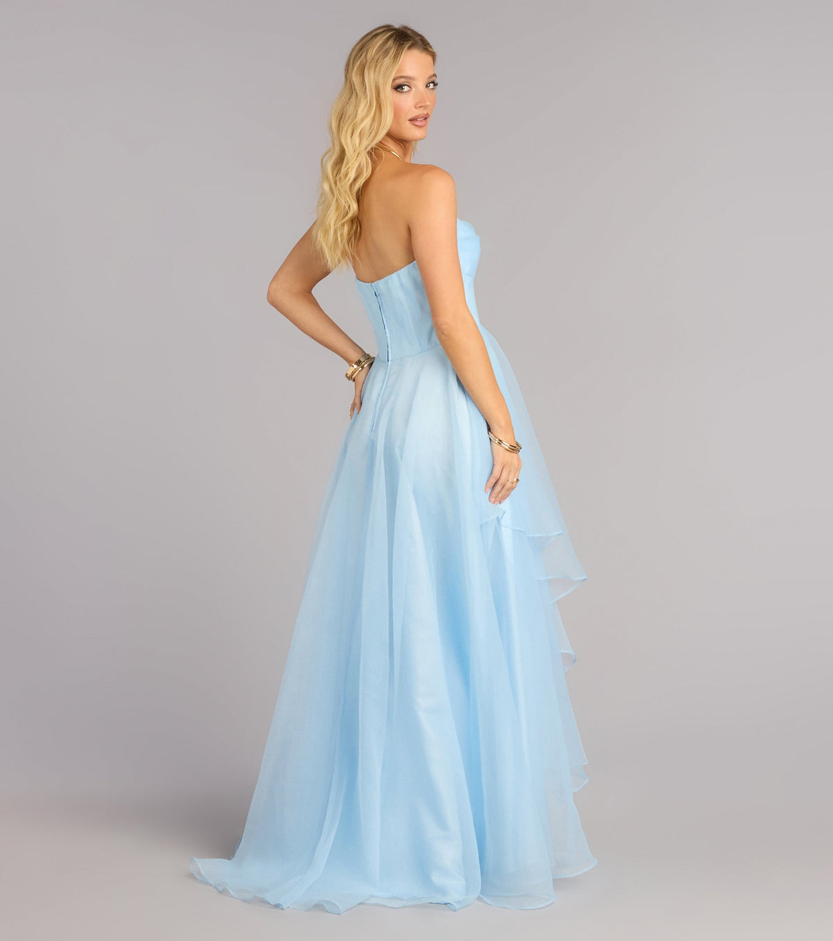 Lilyanne Organza Strapless A-Line Ball Gown