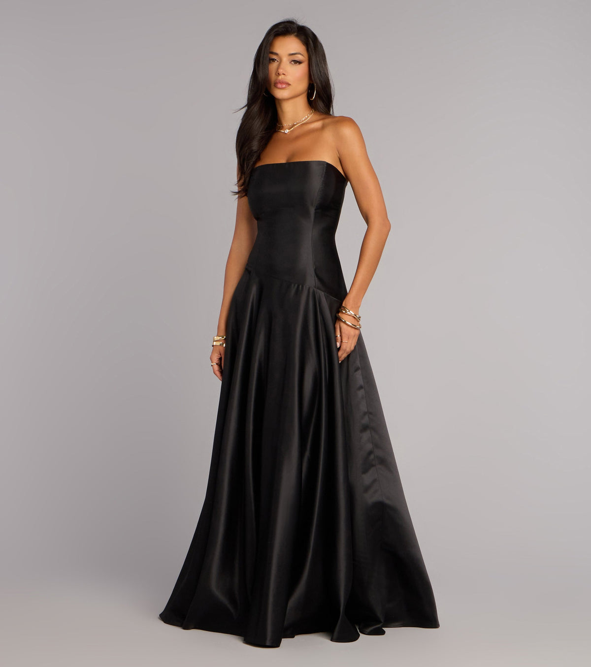 Constance Satin A-Line Formal Dress