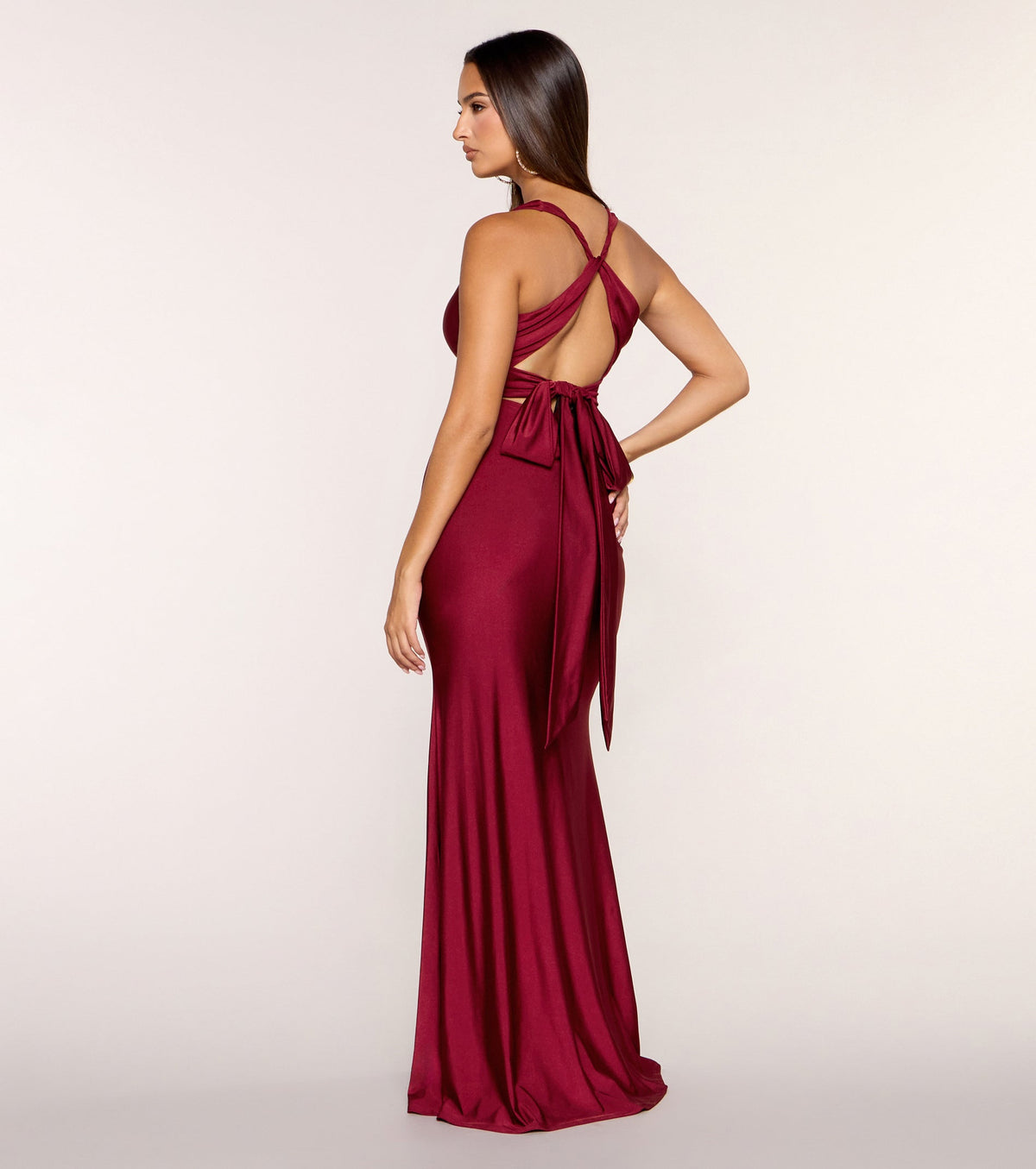 Adrianne Plunge Bow Mermaid Formal Dress