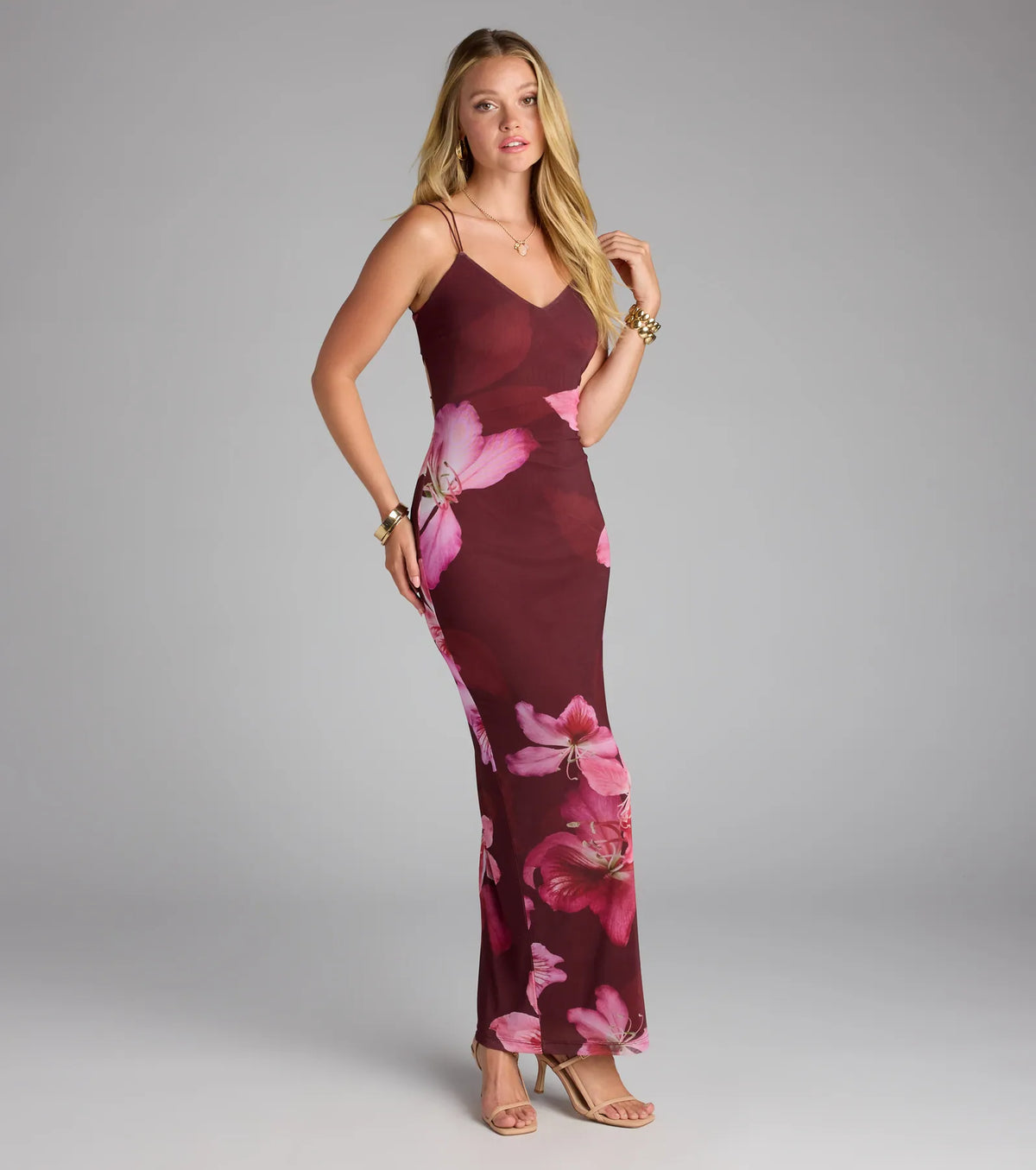 Vacay Dream Floral Strappy Maxi Dress