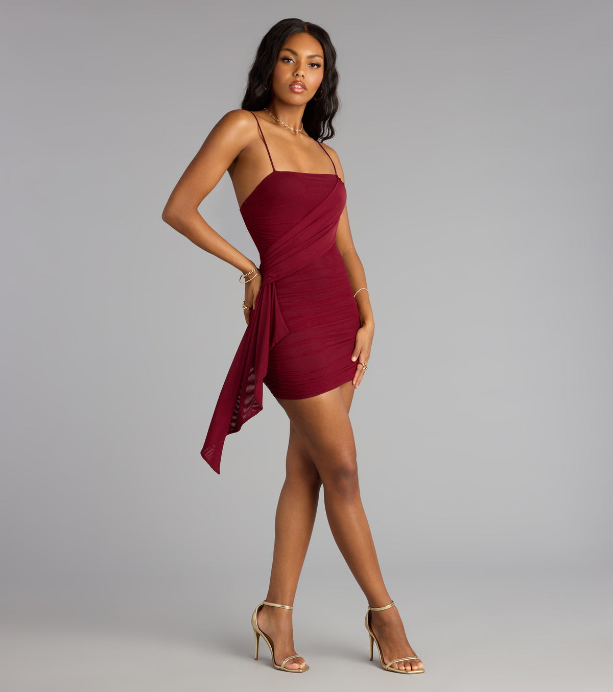 Wrap It Up Ruched Bodycon Mini Dress