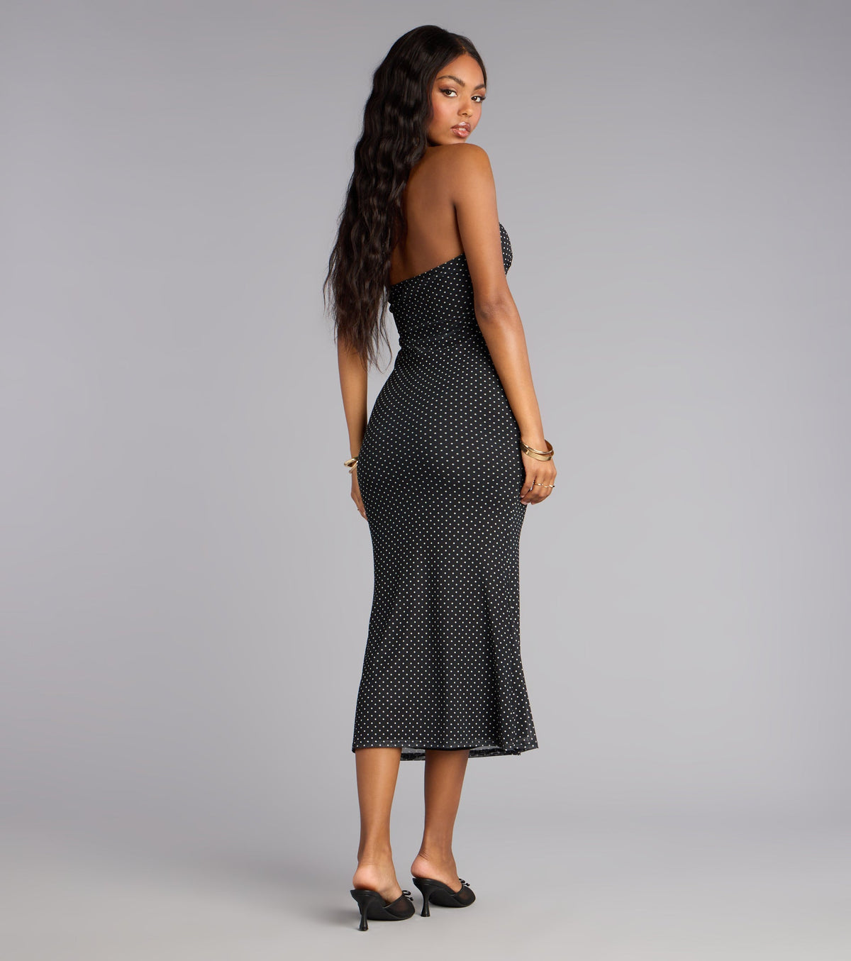 Retro Romance Halter Midi Dress