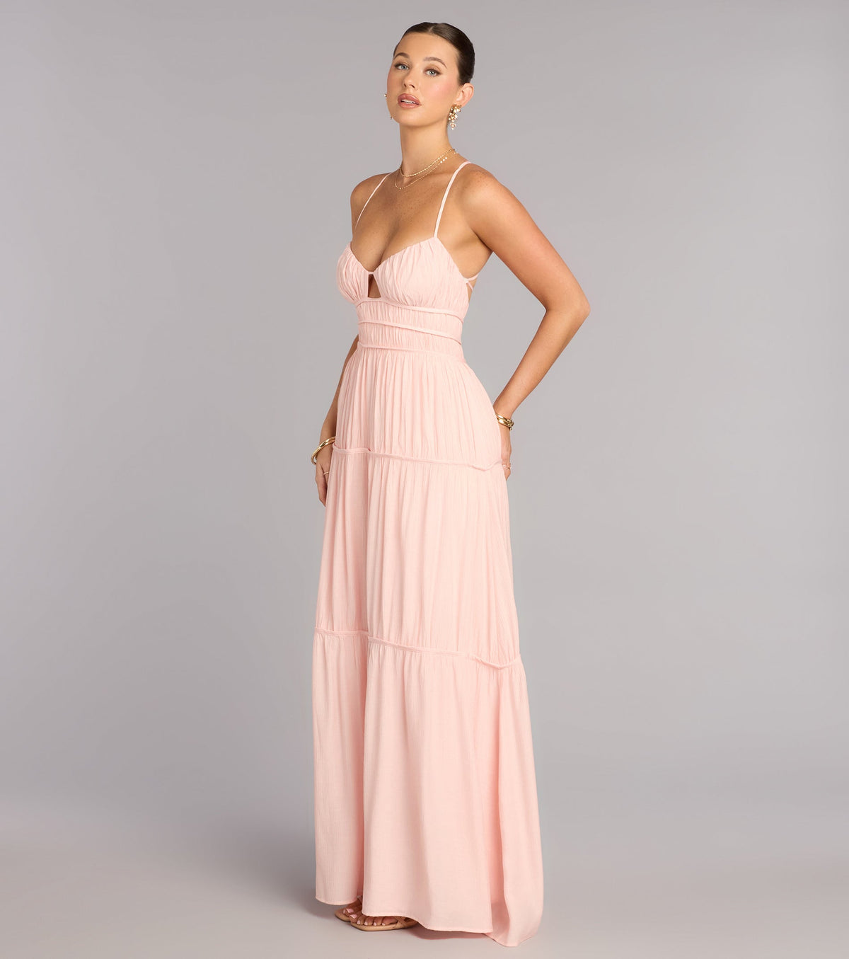 Weekend Wandering Open Back Maxi Dress