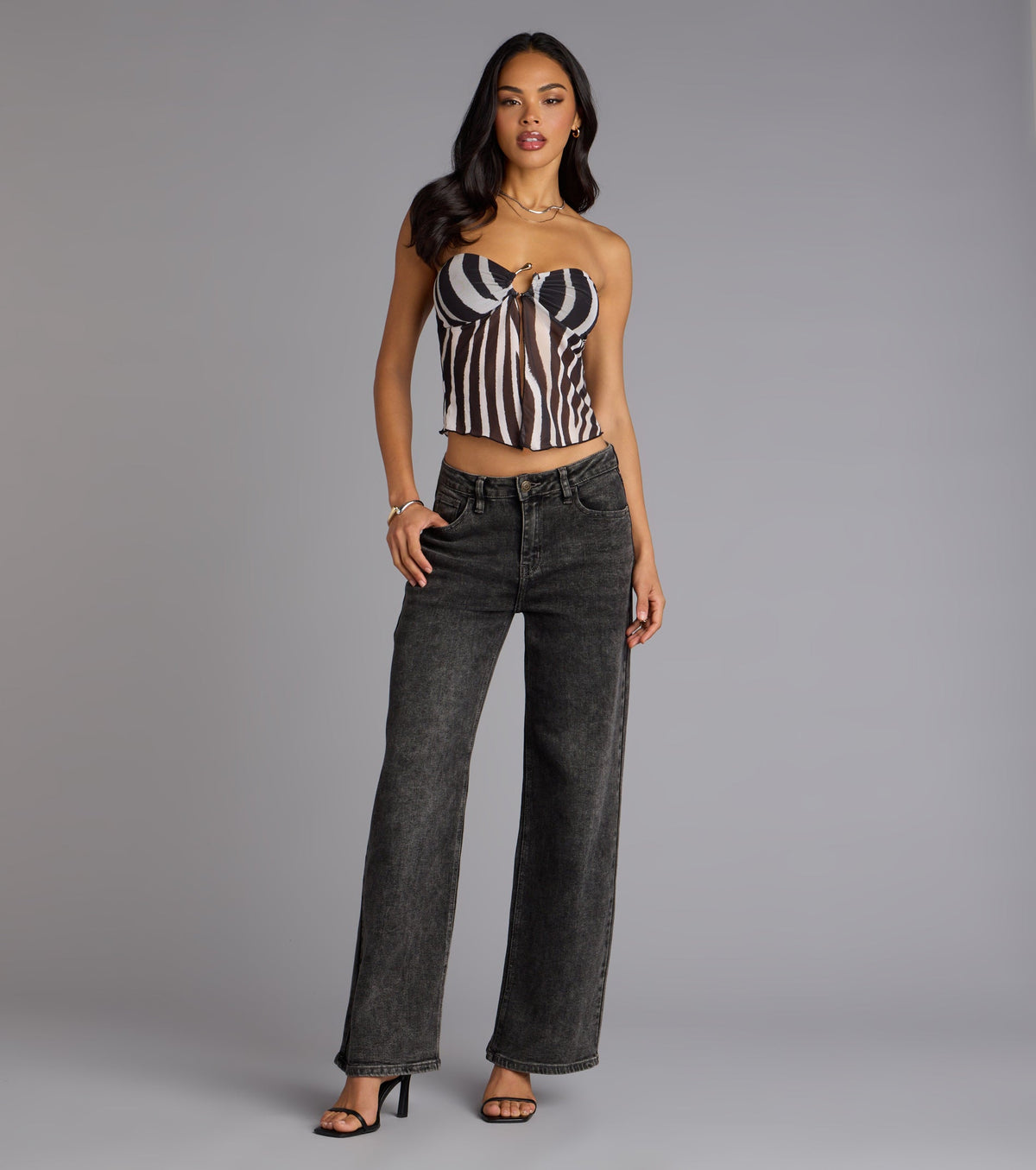 Wildly Flirty Zebra Print Tube Top