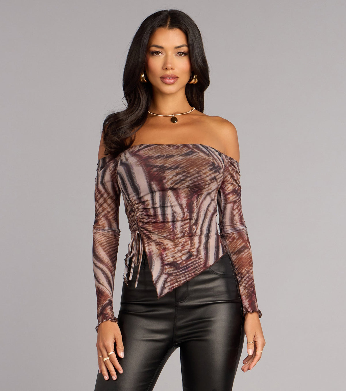 Artful Energy Off-The-Shoulder Crop Top