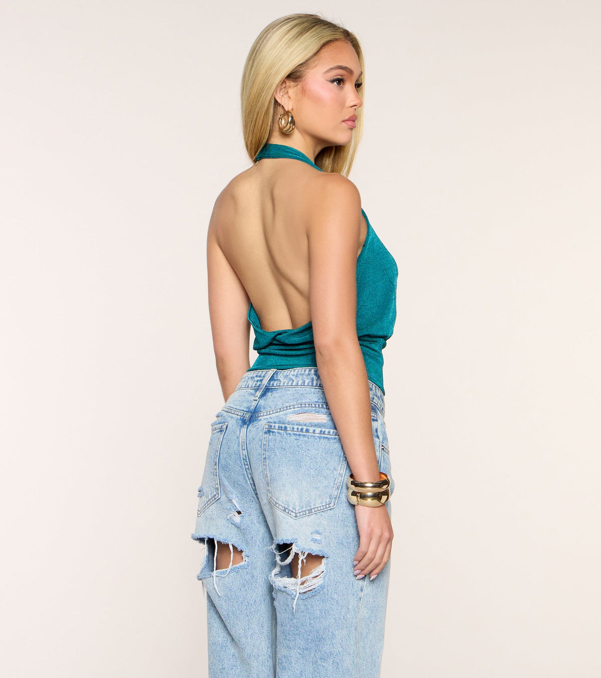 Worth The Plans Halter Open Back Top