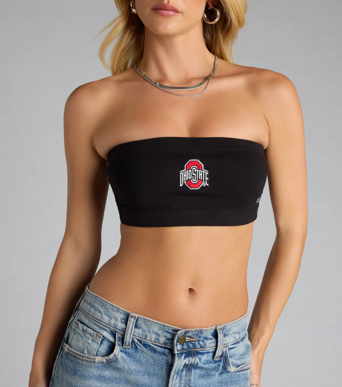 All Day Slay Ohio State® Bandeau Crop Top