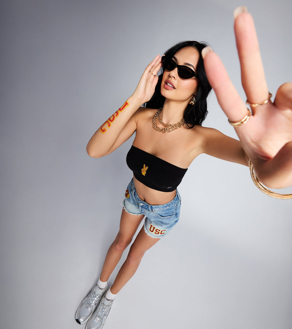 Victory Vibes Only USC® Bandeau Crop Top