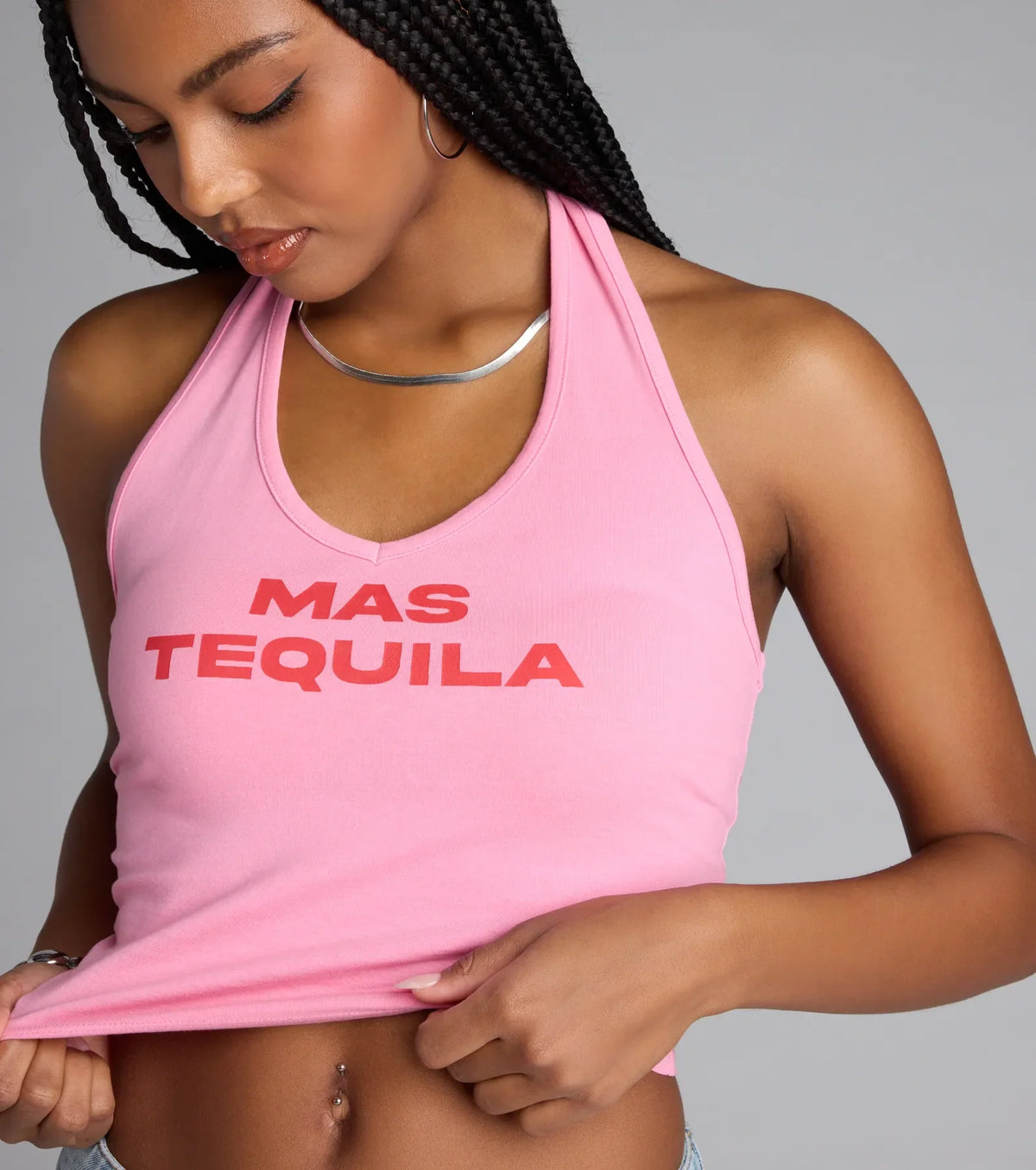 Mas Tequila Halter Crop Top