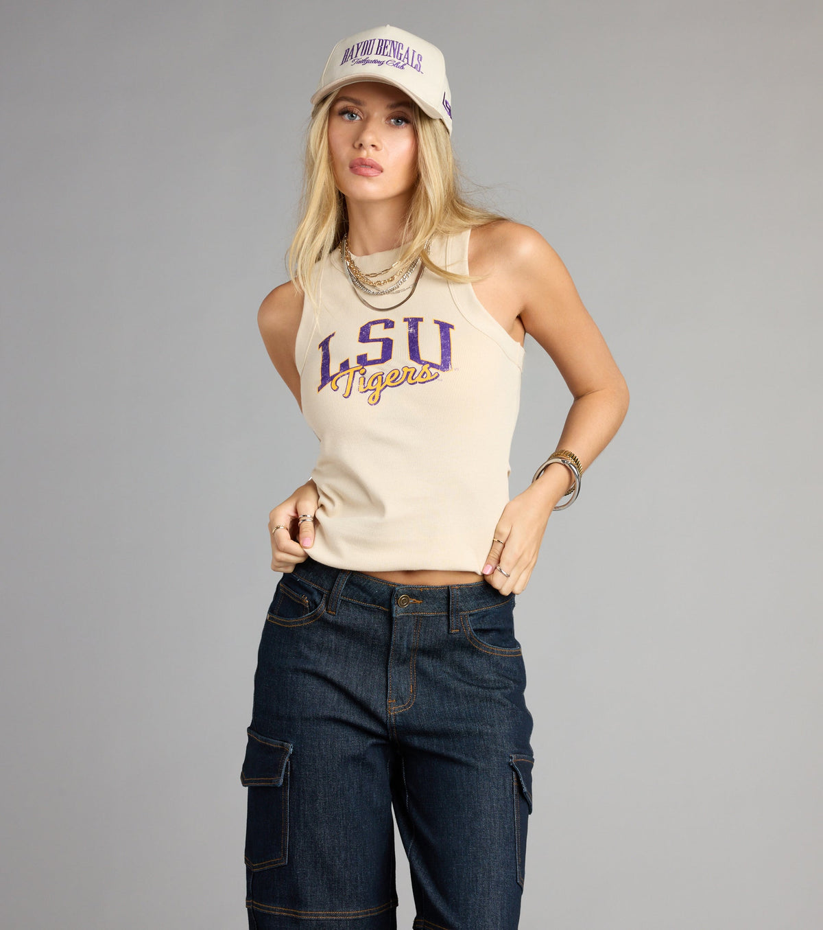 Bayou Babe LSU® Tigers® Ribbed Tank Top