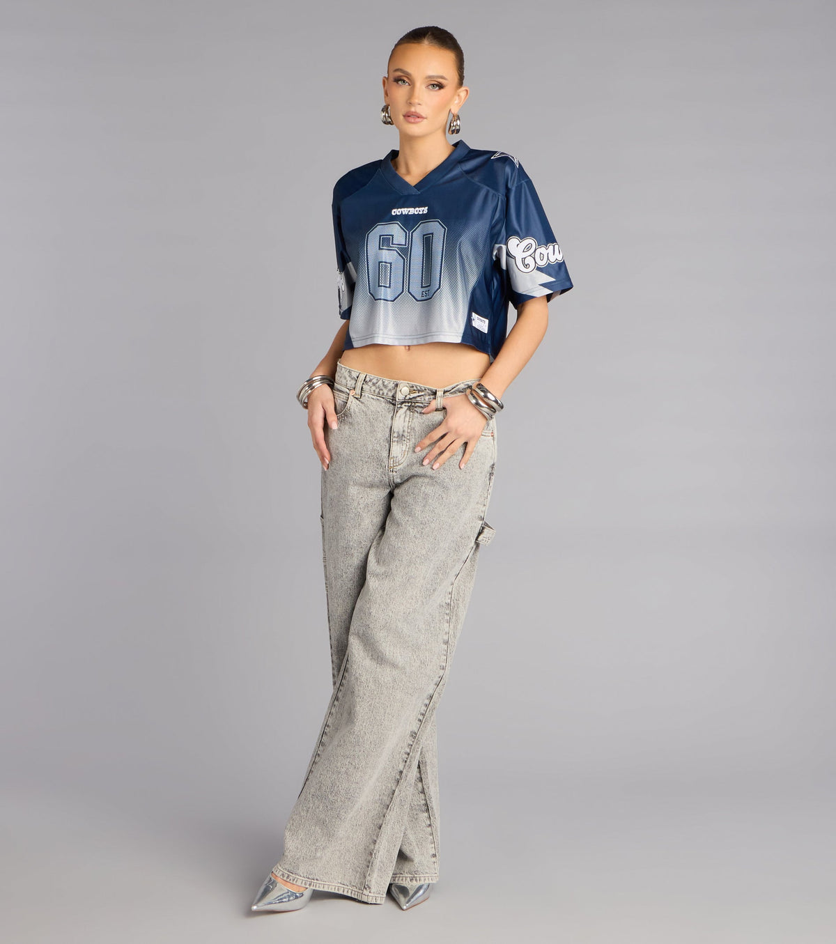 Ultra Game NFL Dallas Cowboys Mesh Crop Top