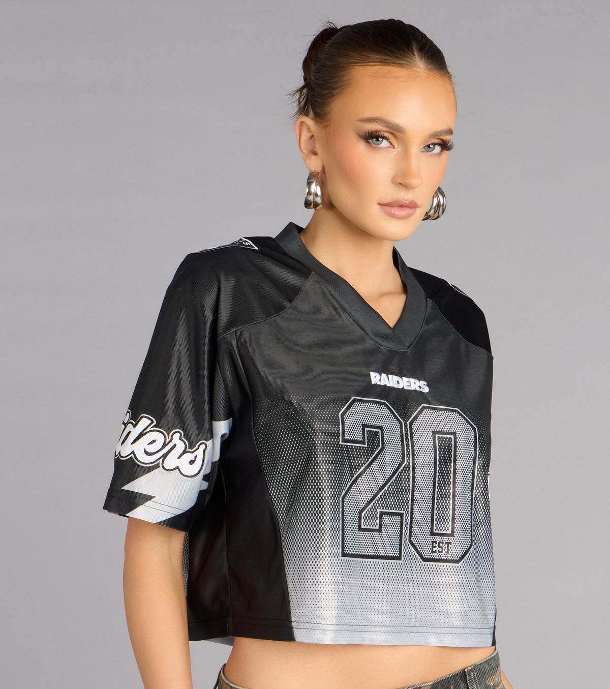 Ultra Game NFL Las Vegas Raiders Mesh Crop Top