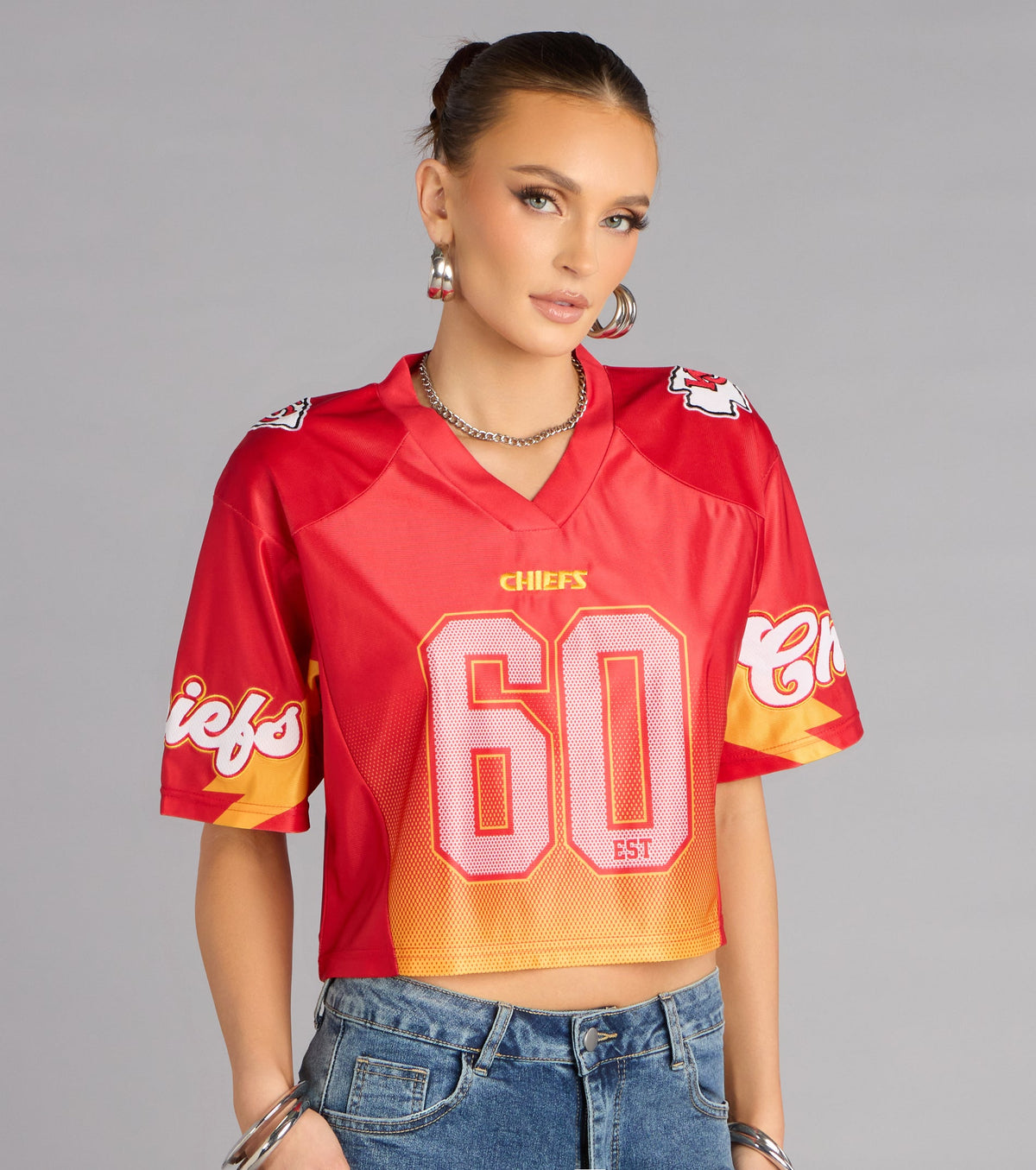 Ultra Game NFL Kansas City Chiefs Mesh Crop Top
