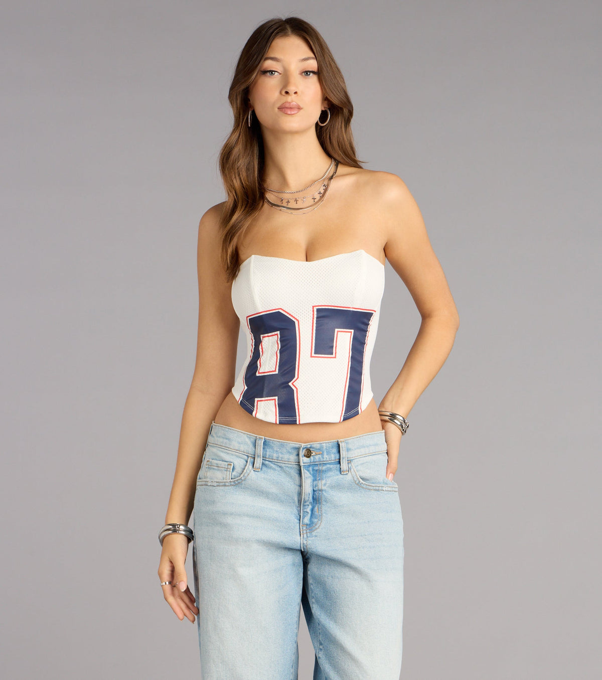 Game On Jersey 87 Corset Top