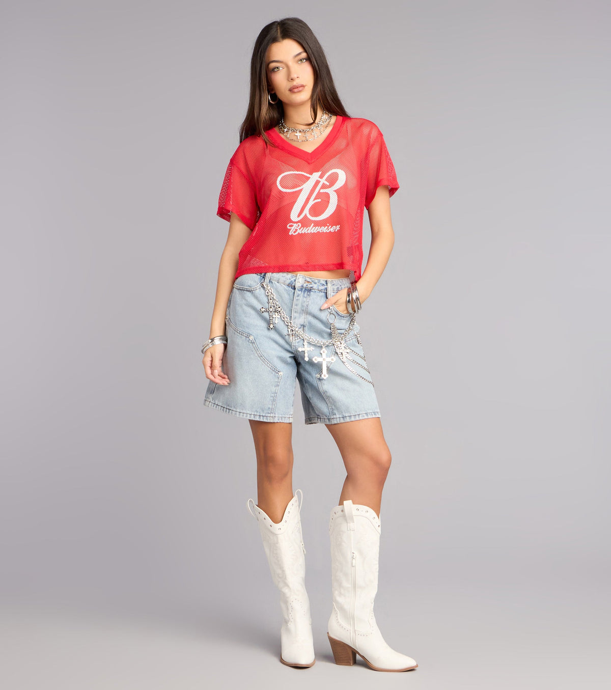 Vintage Brew Budweiser Jersey Top