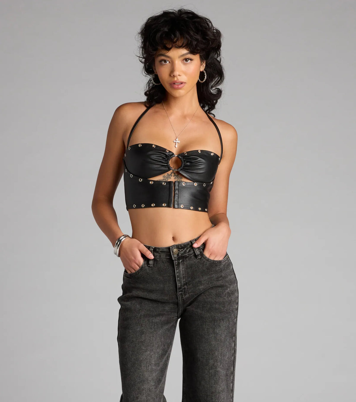 No Apologies Grommet Halter Top