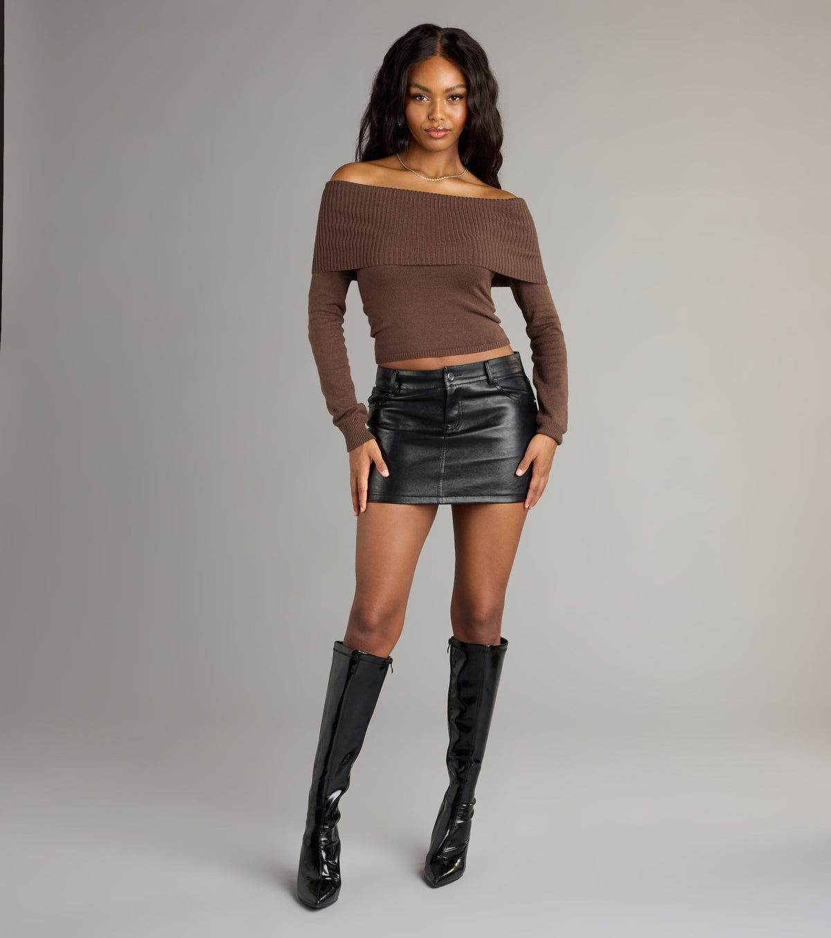 Falling For You Off-The-Shoulder Sweater