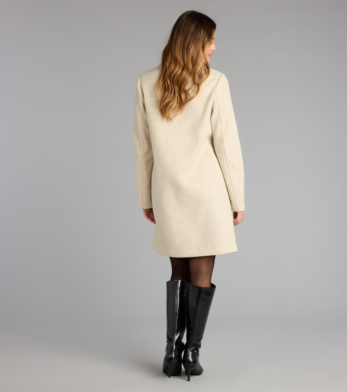 Chic Agenda Faux Wool Trench Coat