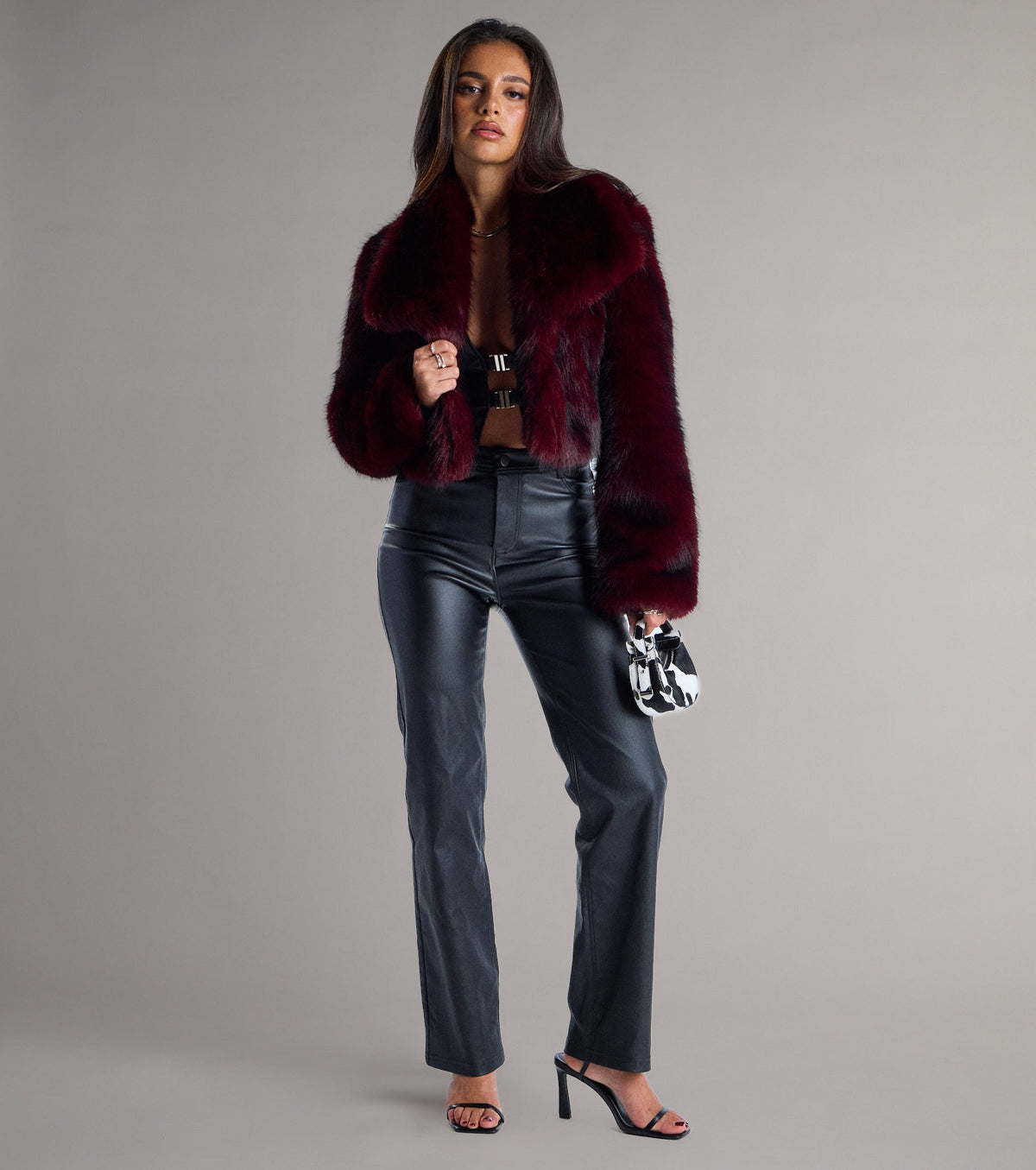 Drama Hour Faux Fur Cropped Jacket