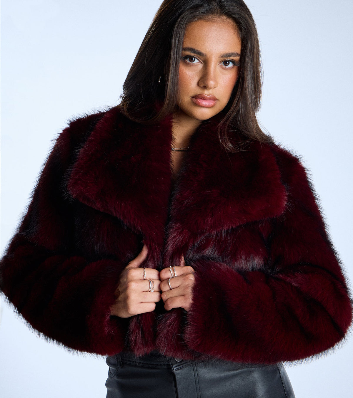 Drama Hour Faux Fur Cropped Jacket