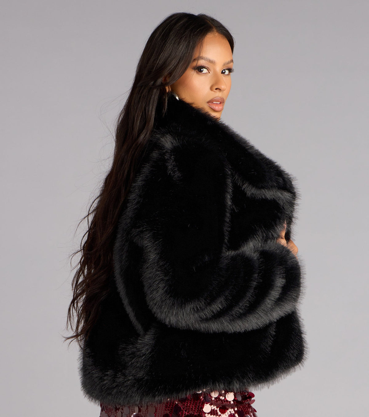 Luxe Drama Faux Fur Coat