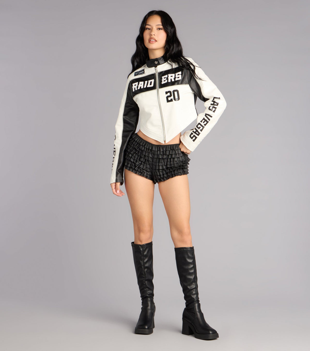 Ultra Game NFL Las Vegas Raiders Moto Jacket