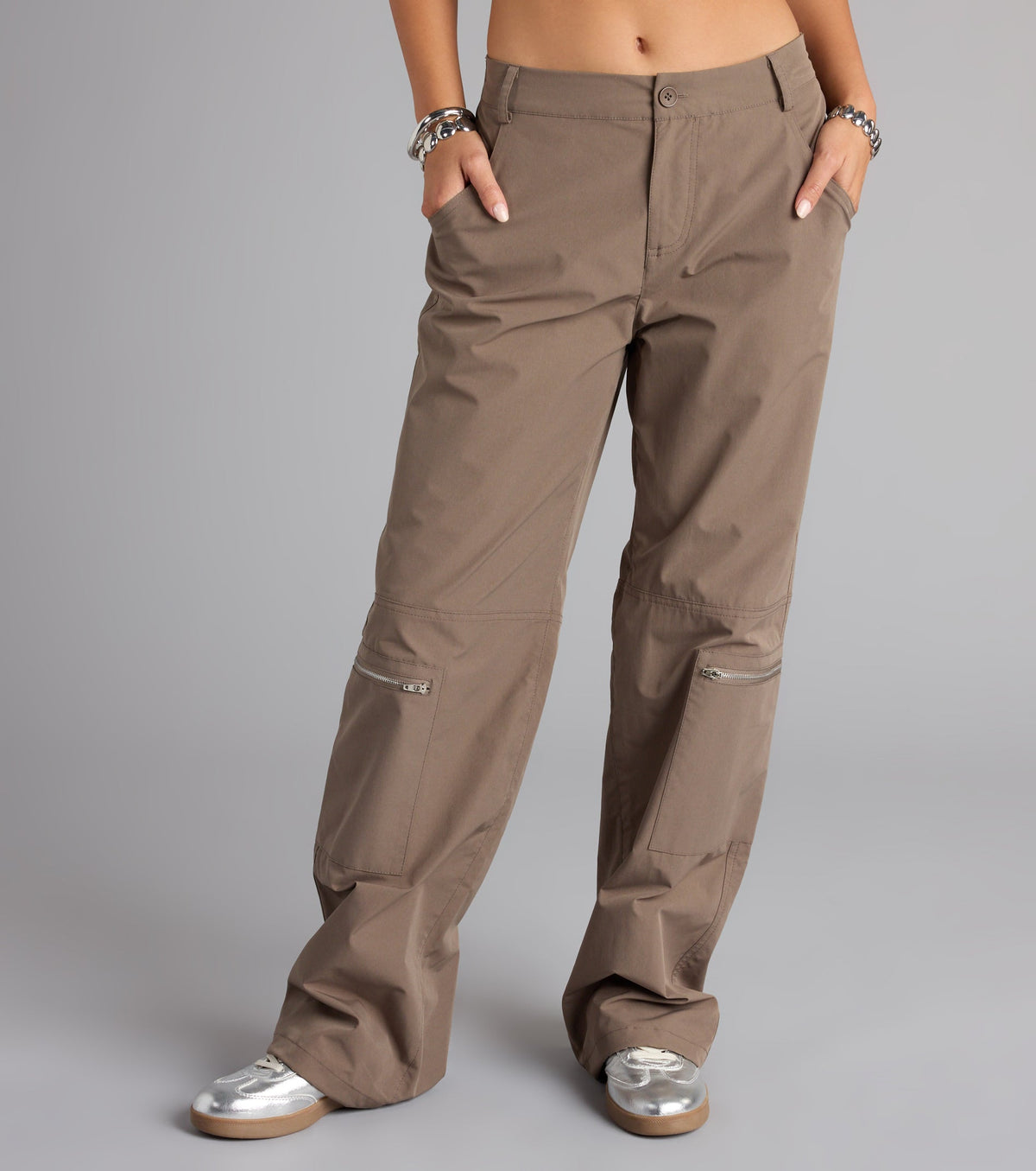 Zip It and Chill Mid-Rise Cargo Pants