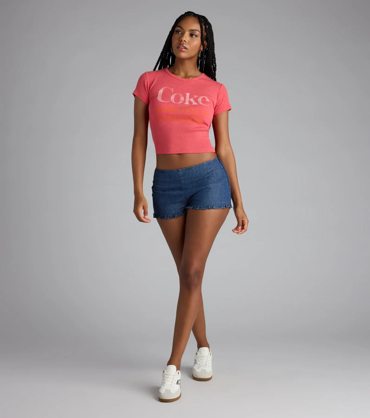 Frill Seeker Ruffled Denim Shorts
