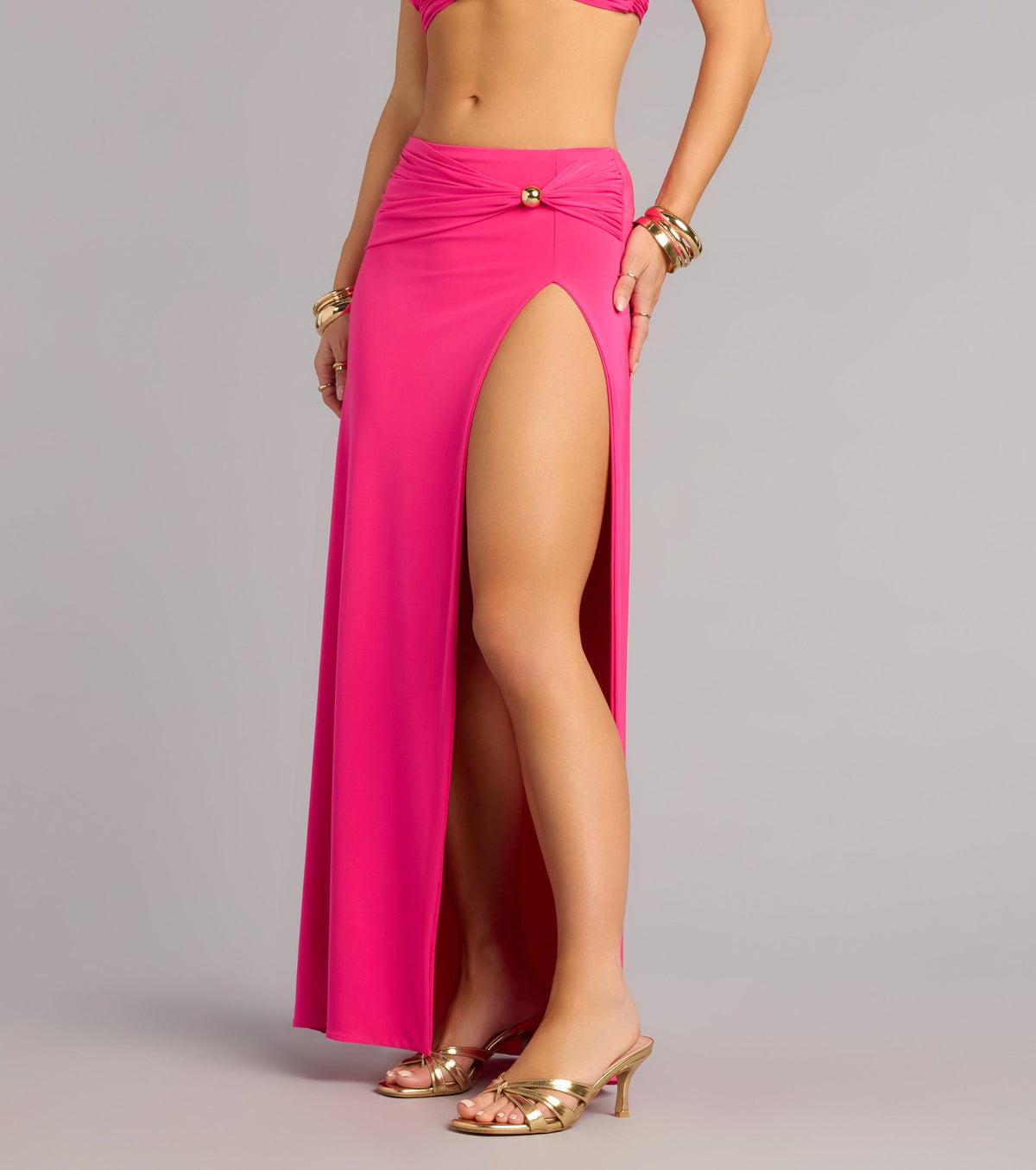 Eyes On You High Slit Maxi Skirt