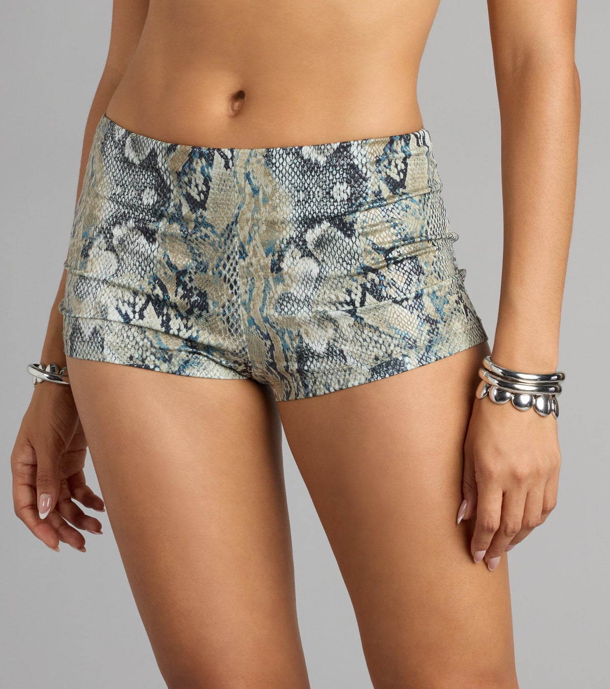 Venomous Vibes Snakeskin Shorts