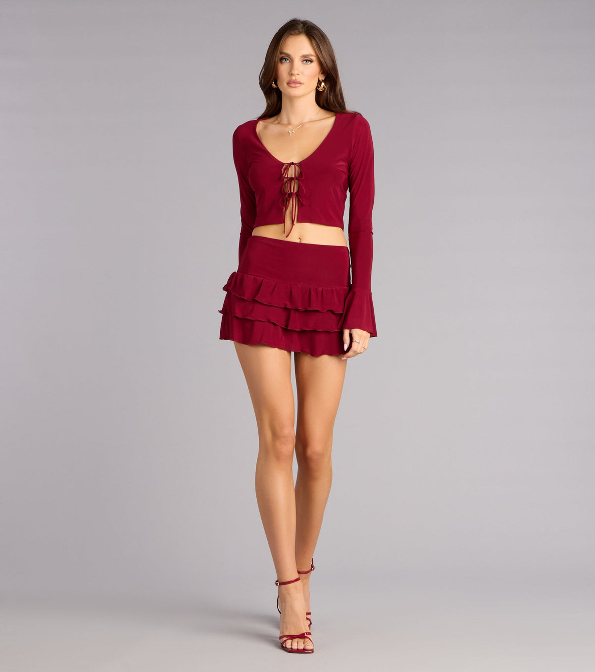 Sensational Match Ruffle Mini Skort