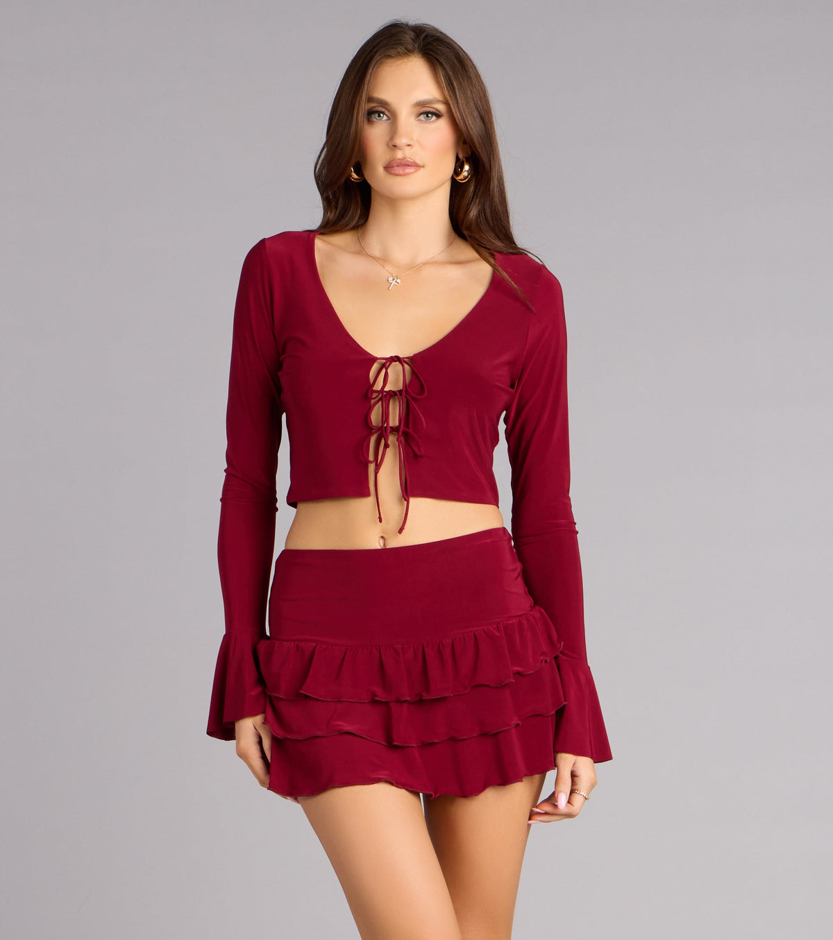 Sensational Match Ruffle Mini Skort