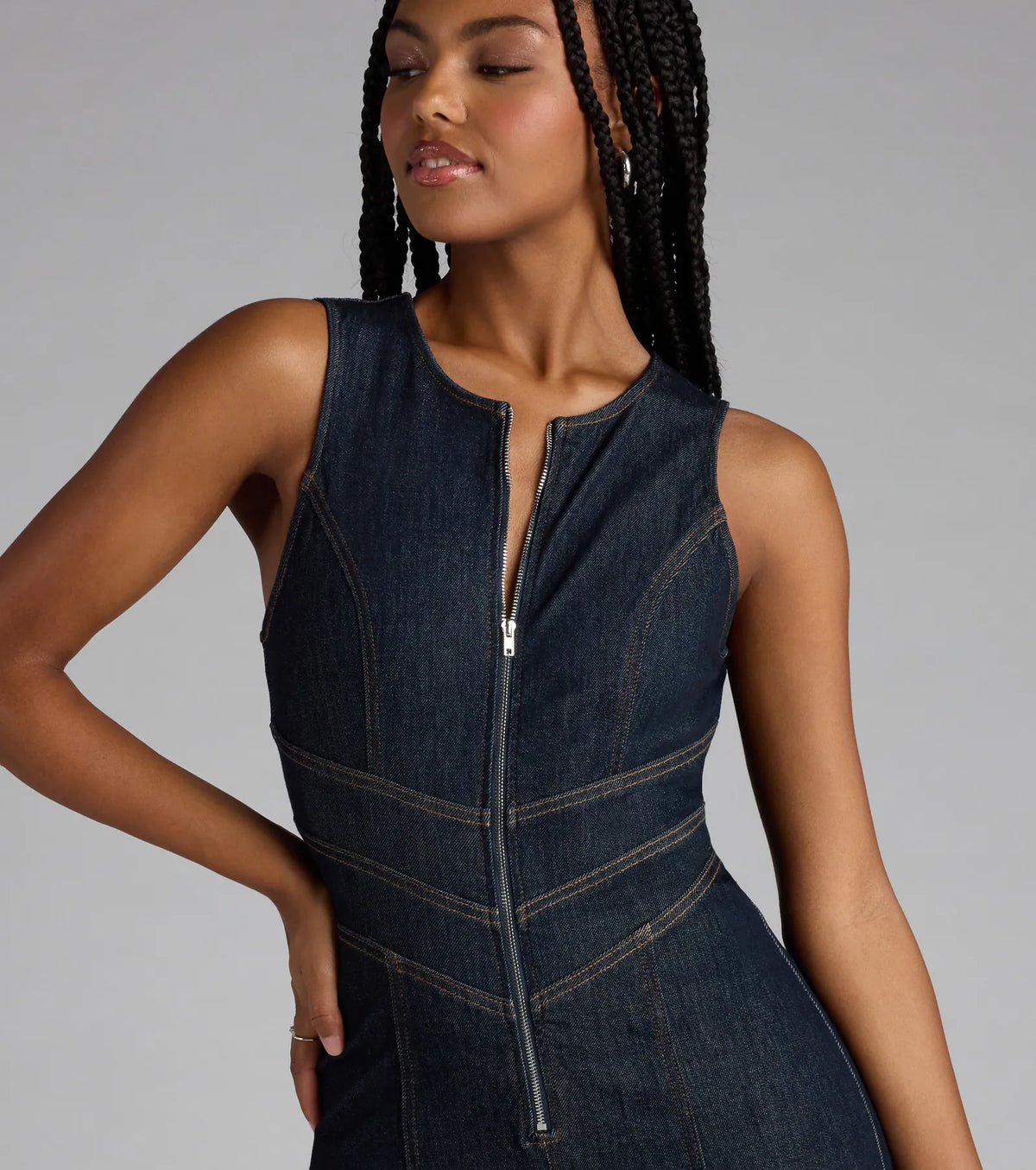 Steal Your Heart Denim Romper
