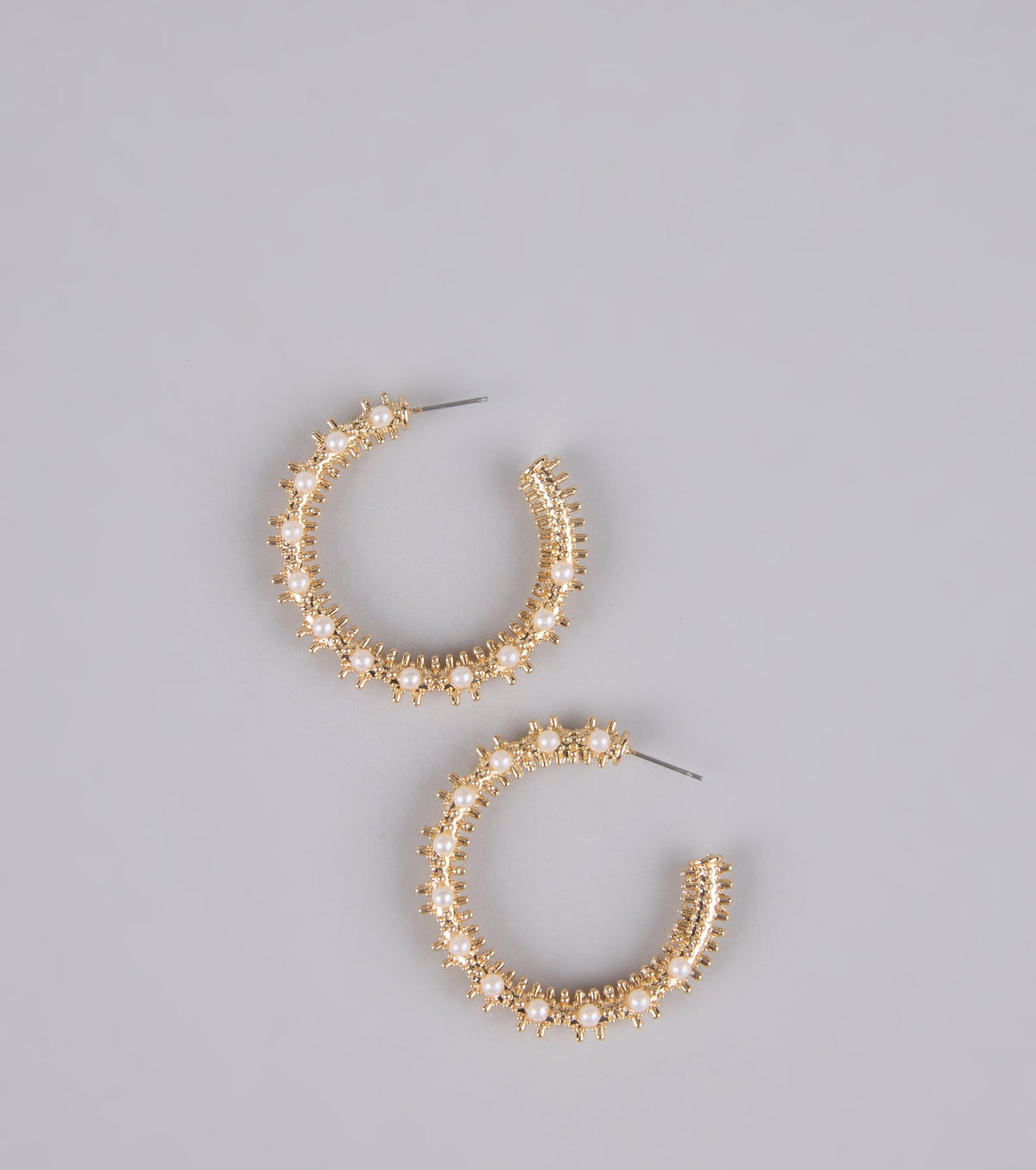 Statement Mode Pearl Hoop Earrings