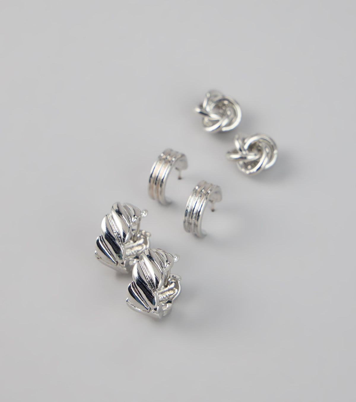Three Times the Shine Hoop Earring Set