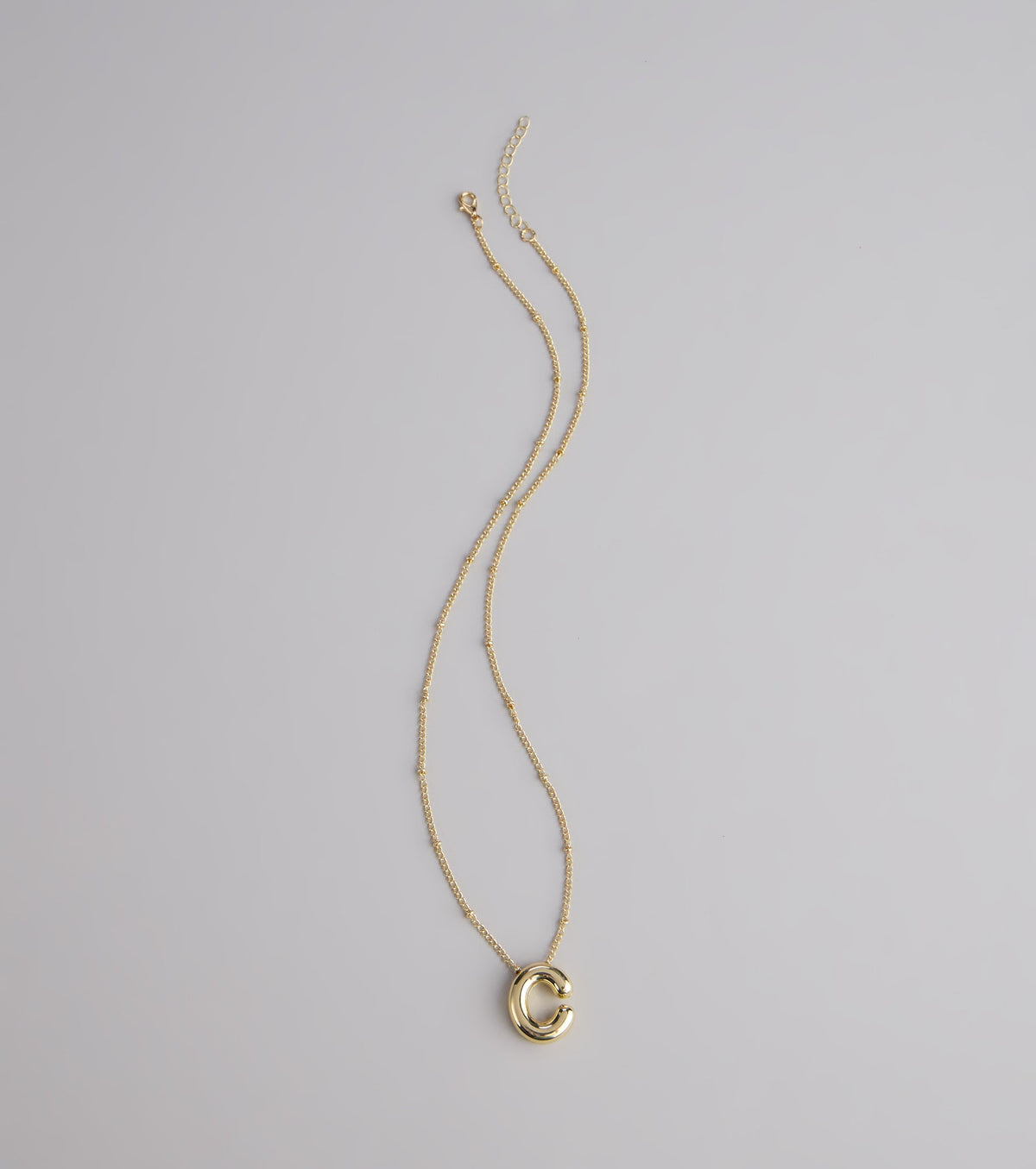 Say It Bold Bubble Letter Charm Necklace