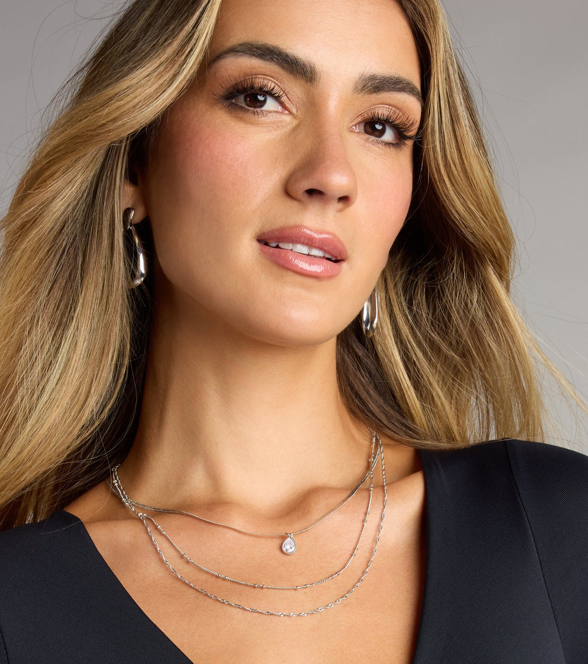 Layers of Luxe Teardrop Cubic Zirconia Necklace