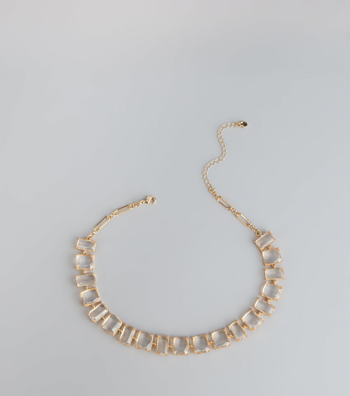 Crystal Row Statement Choker Necklace