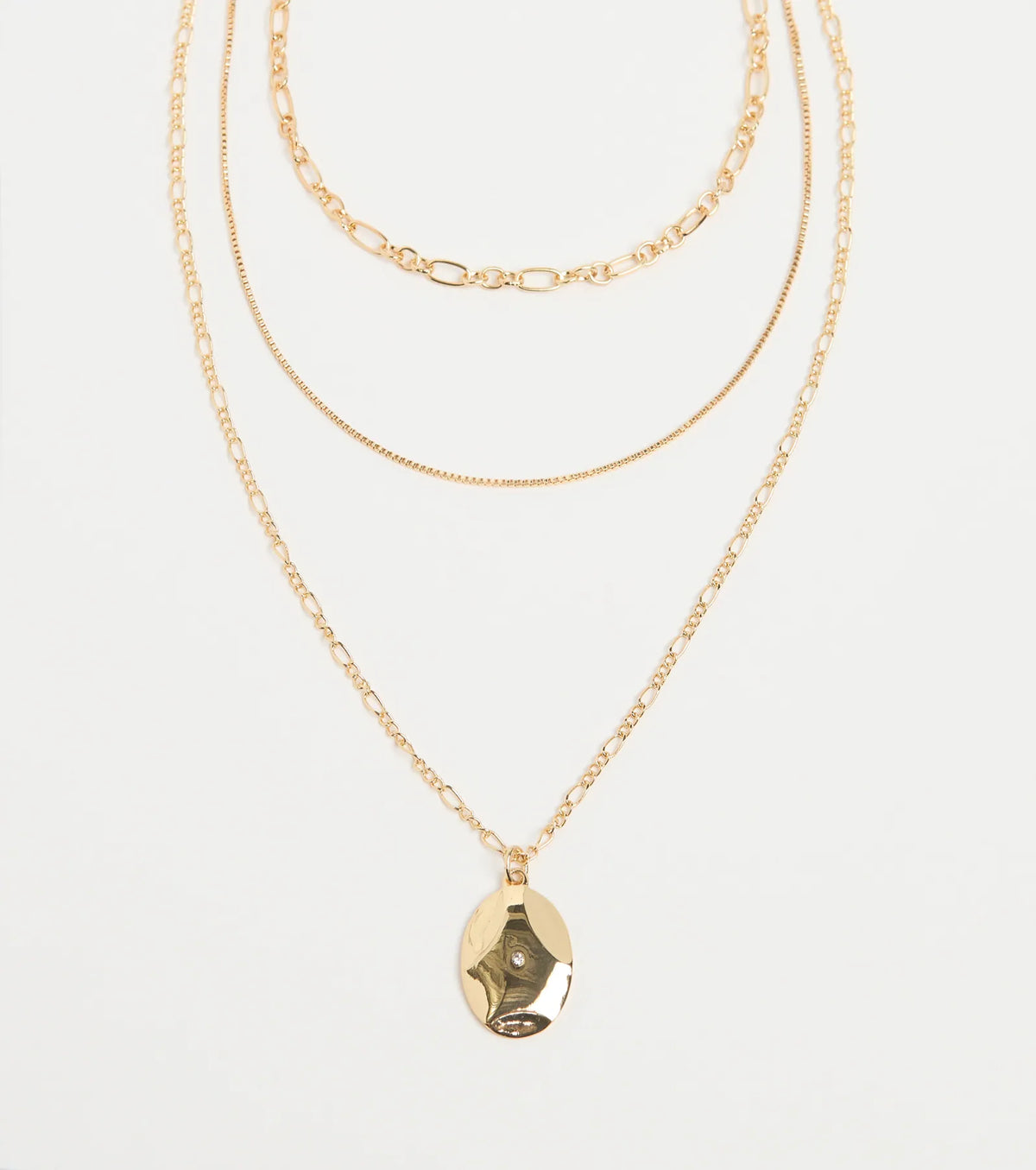 Charmed Trio Layered Pendant Necklace