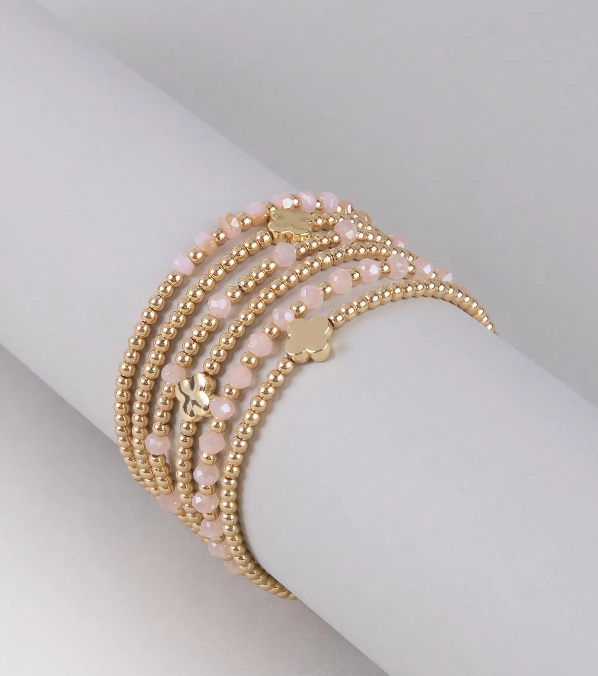 Lucky You Clover Beaded Bracelet Set