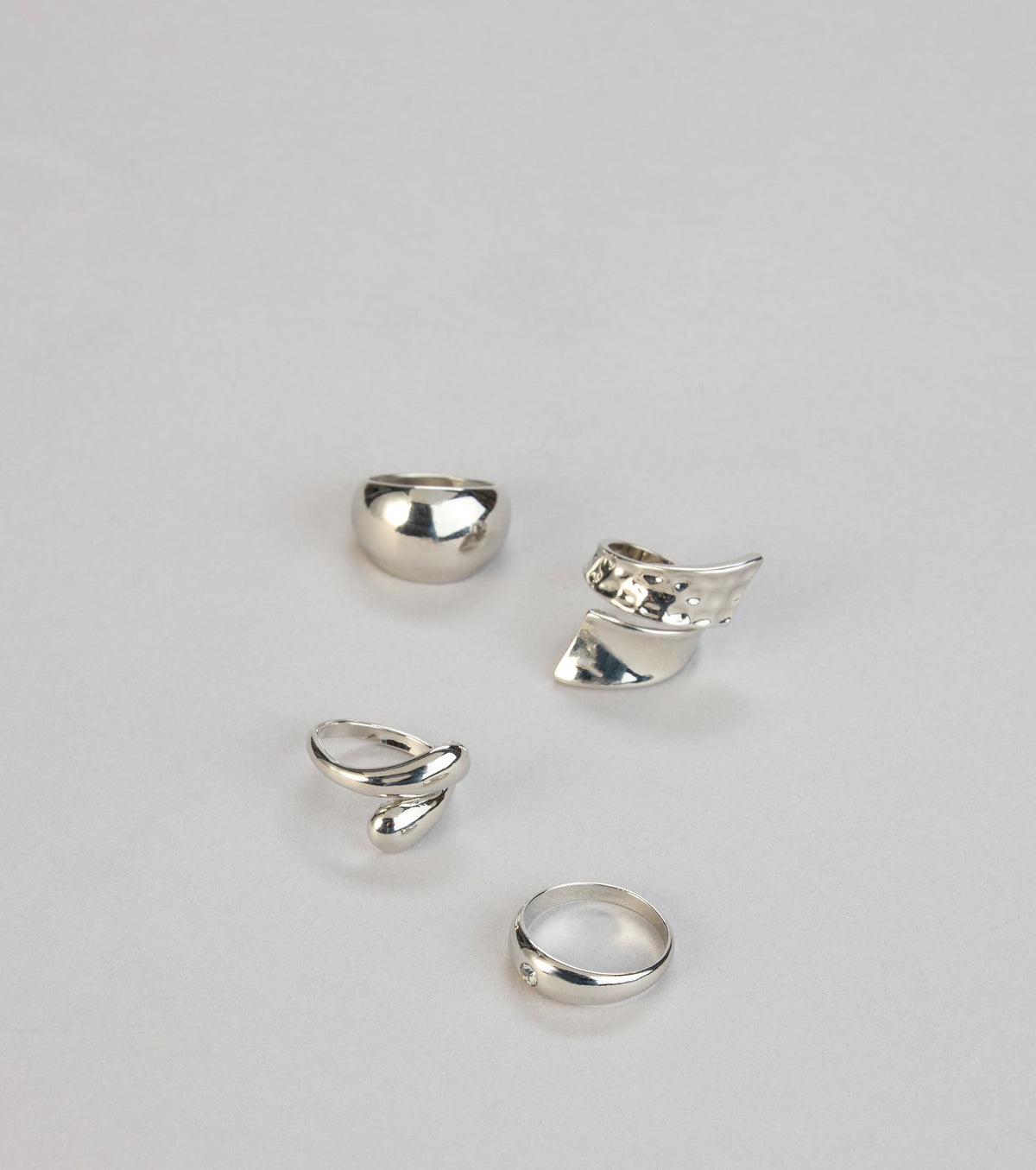 Sculpted Shine Ring Set