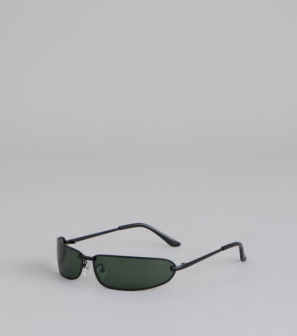 Sleek Confidence Curved Rectangle Sunglasses
