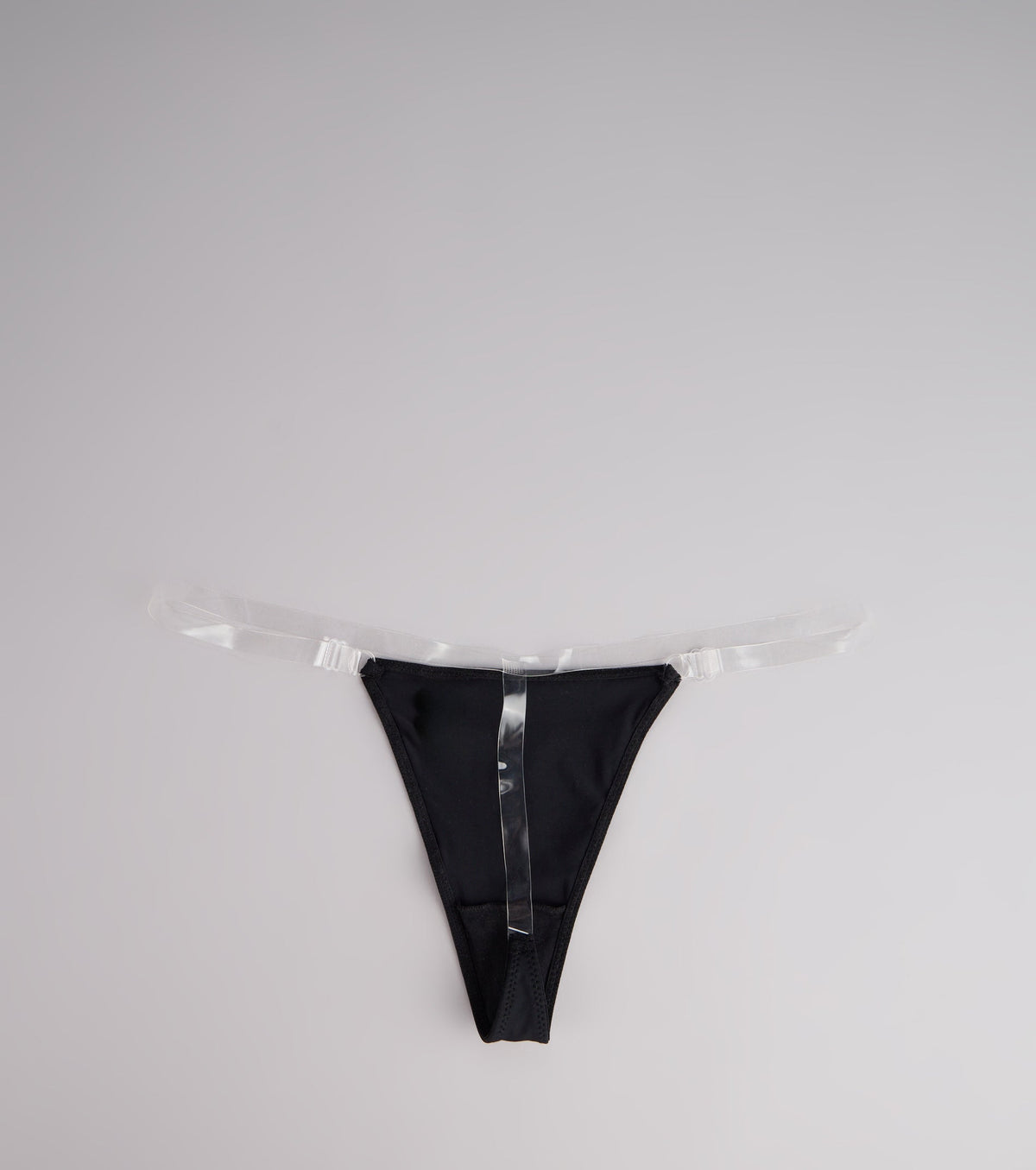 Barely There Clear Strap Thong