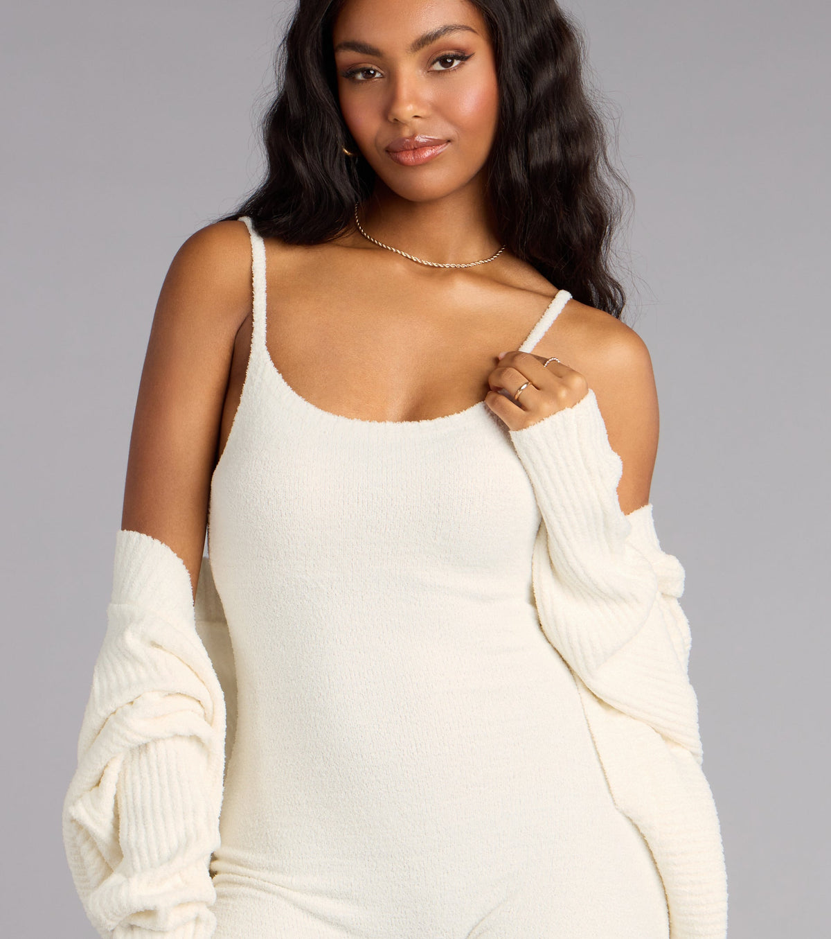 Cuddle Up Chenille Knit Romper